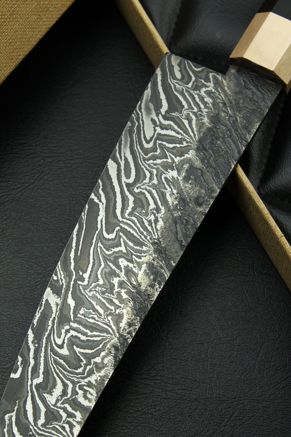 Damast-Gyuto 215 Achteckig 1.2