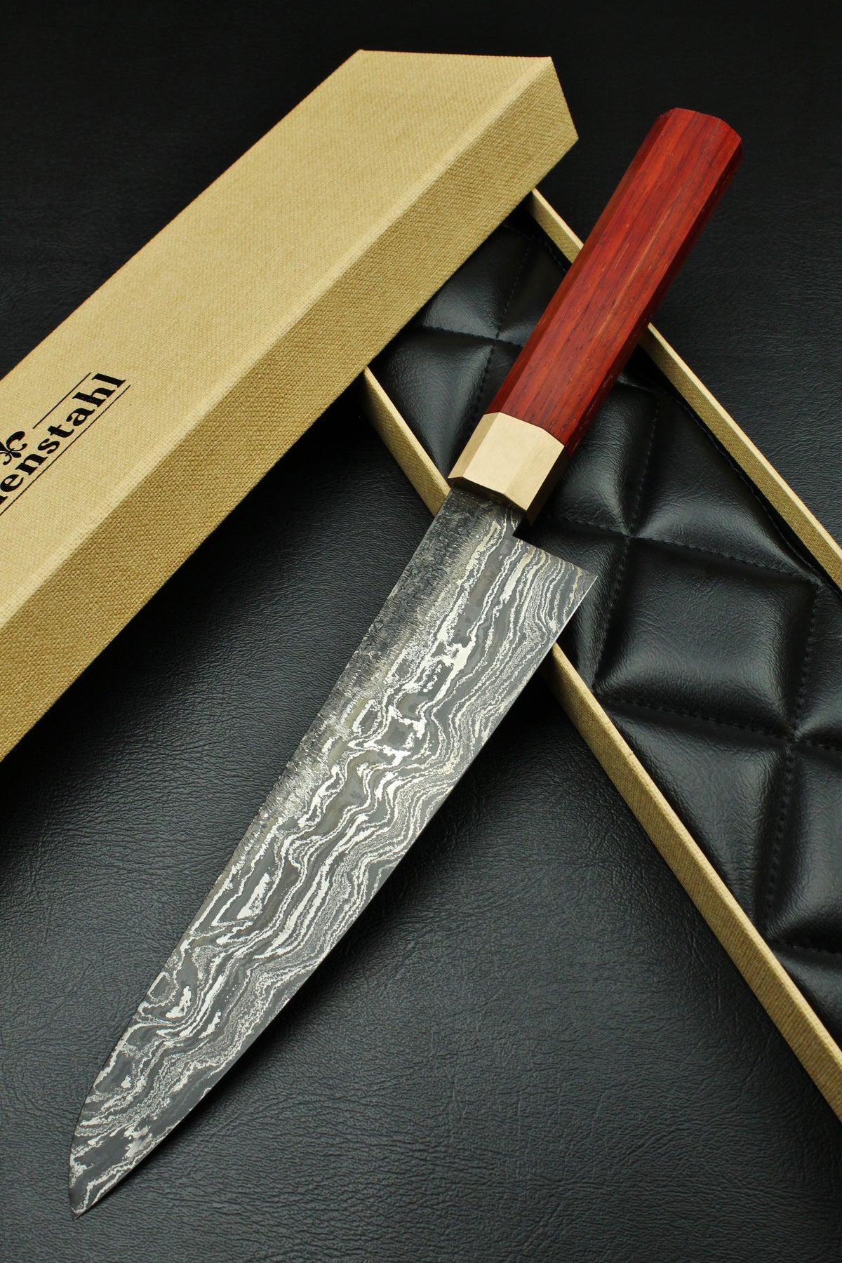 Padouk Damascus Gyuto 215 Octagonal 2.0