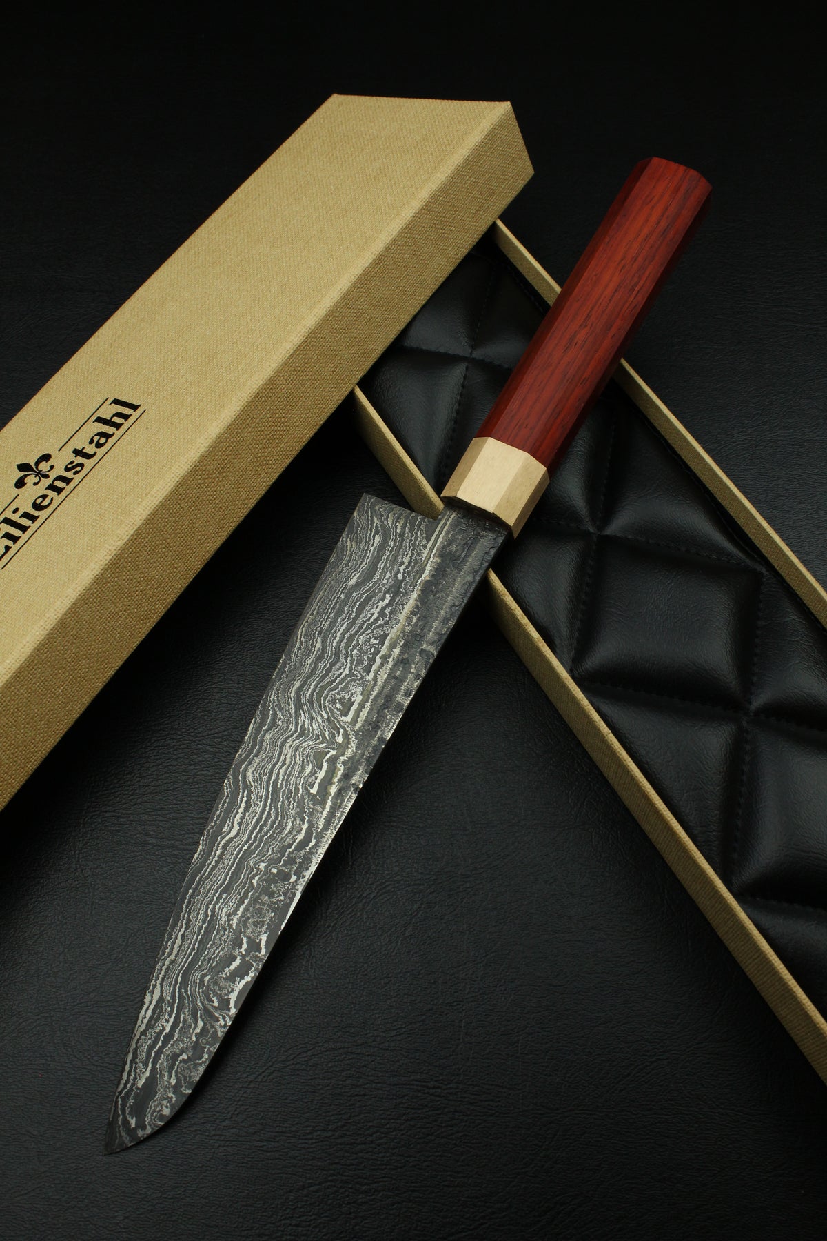 Padouk Damast Gyuto 215 Oktogonal 2.0