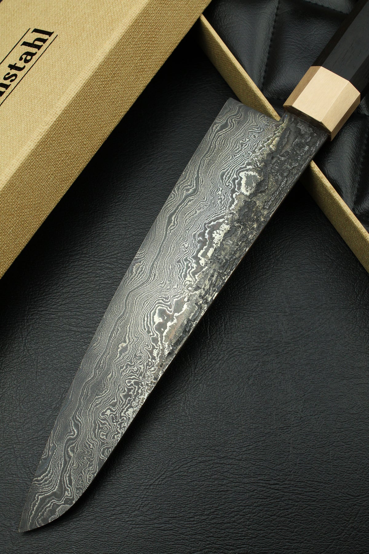 Damast-Gyuto 215 achteckig