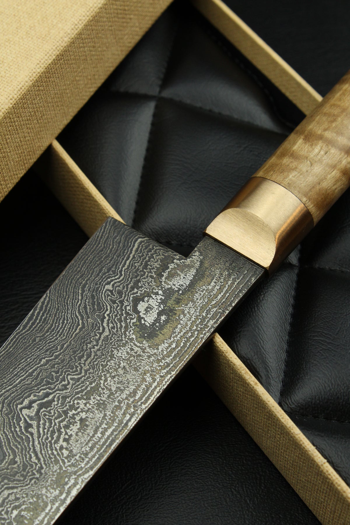 Damast-Santoku 500L German GR-Walnuss