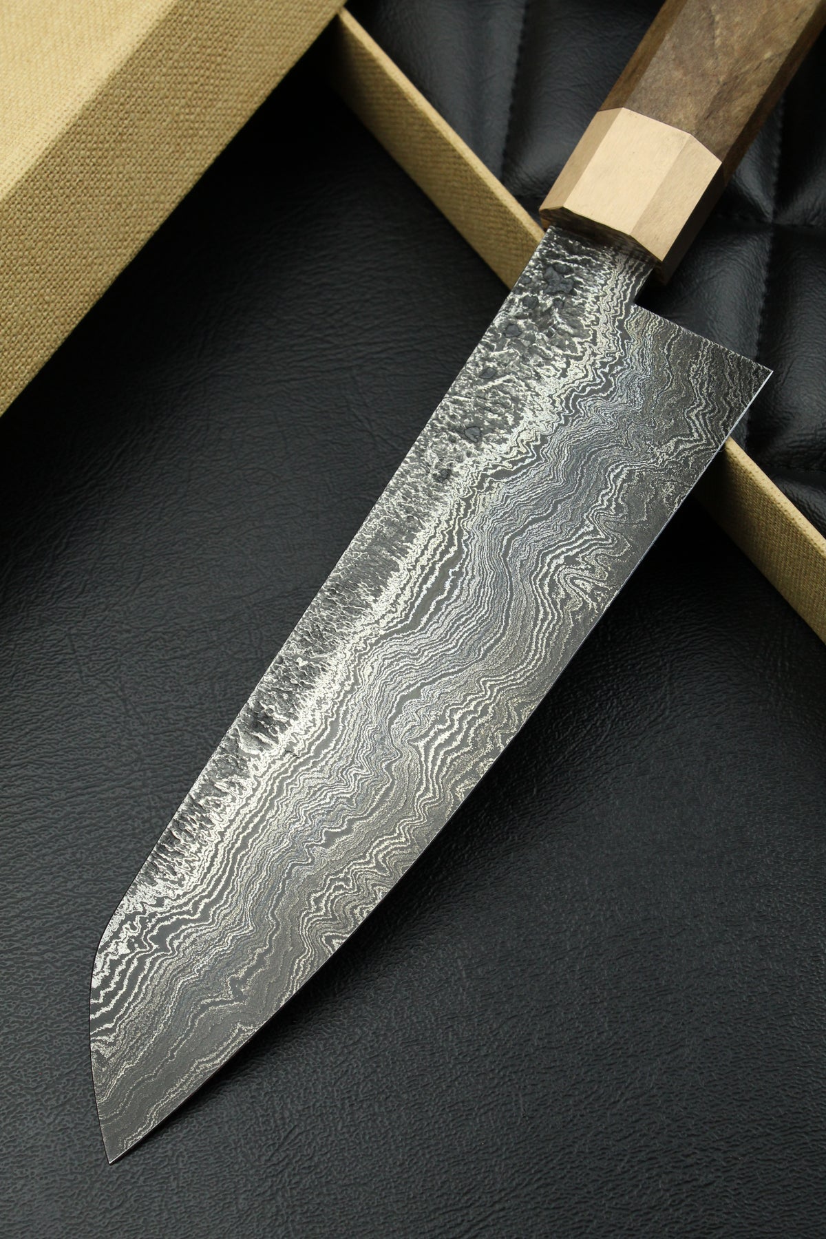 Damast-Santoku 500L Achteck 1.0