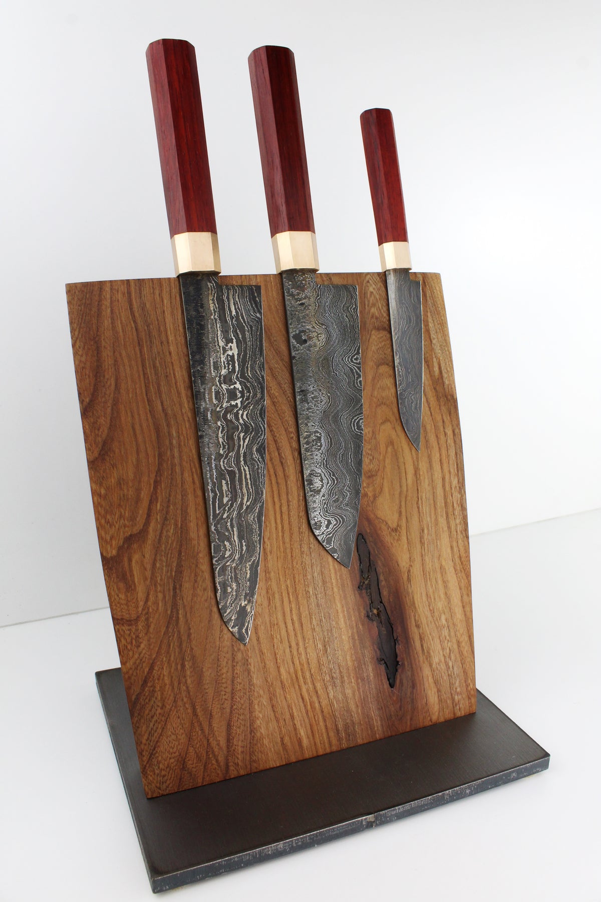 Premium-Messerset Achteck Padauk