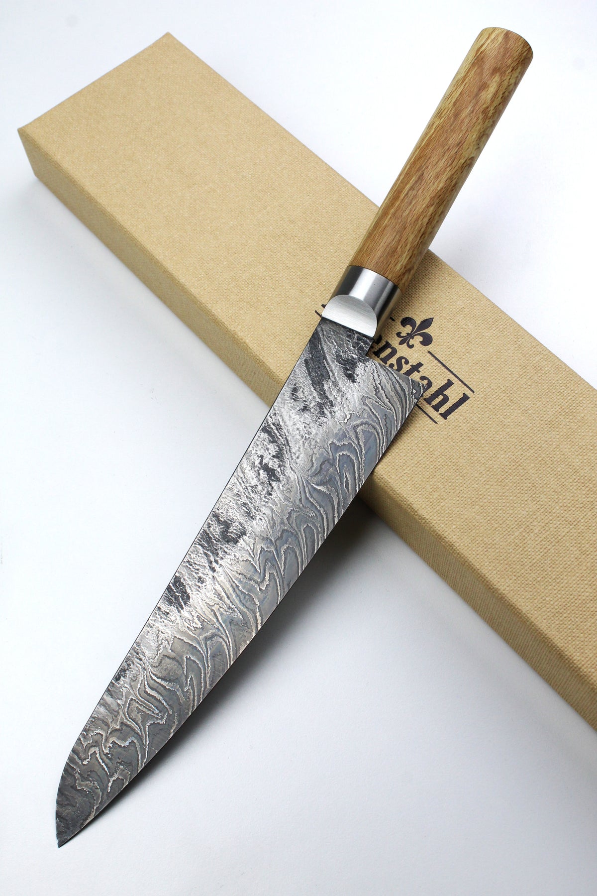 Gyuto Beech Oval HK-Torsion Damascus