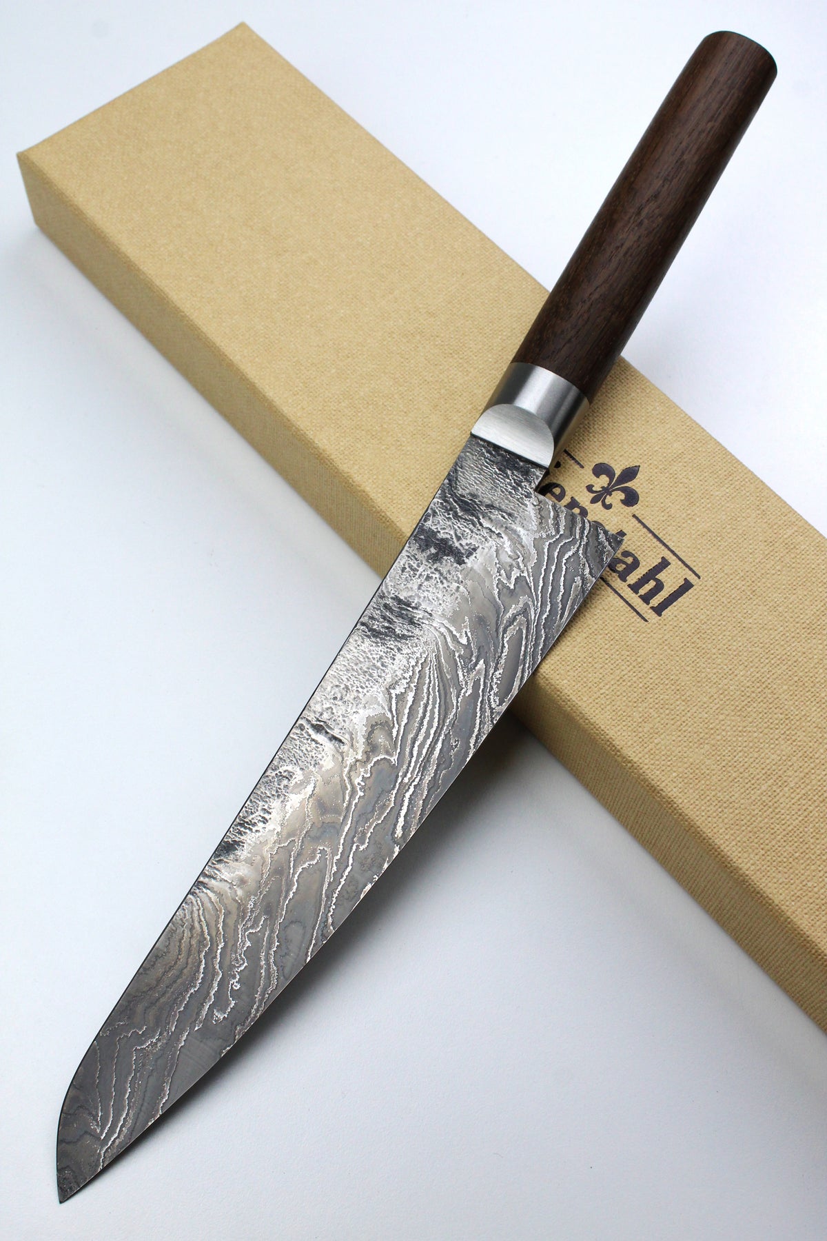 Gyuto Damascus Bog Oak HKT 3.0