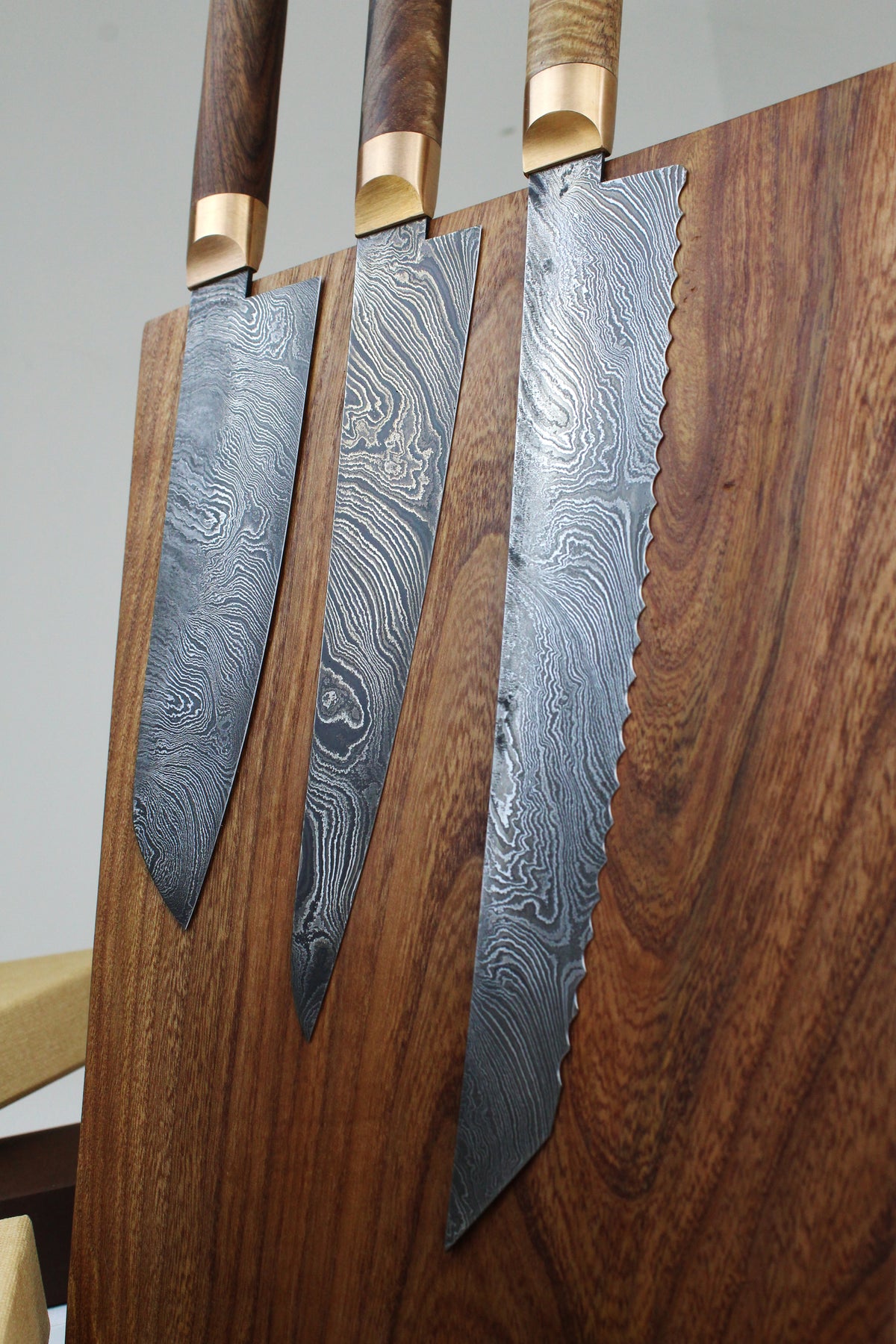 Premium-Messer-Set Oval Nussbaum