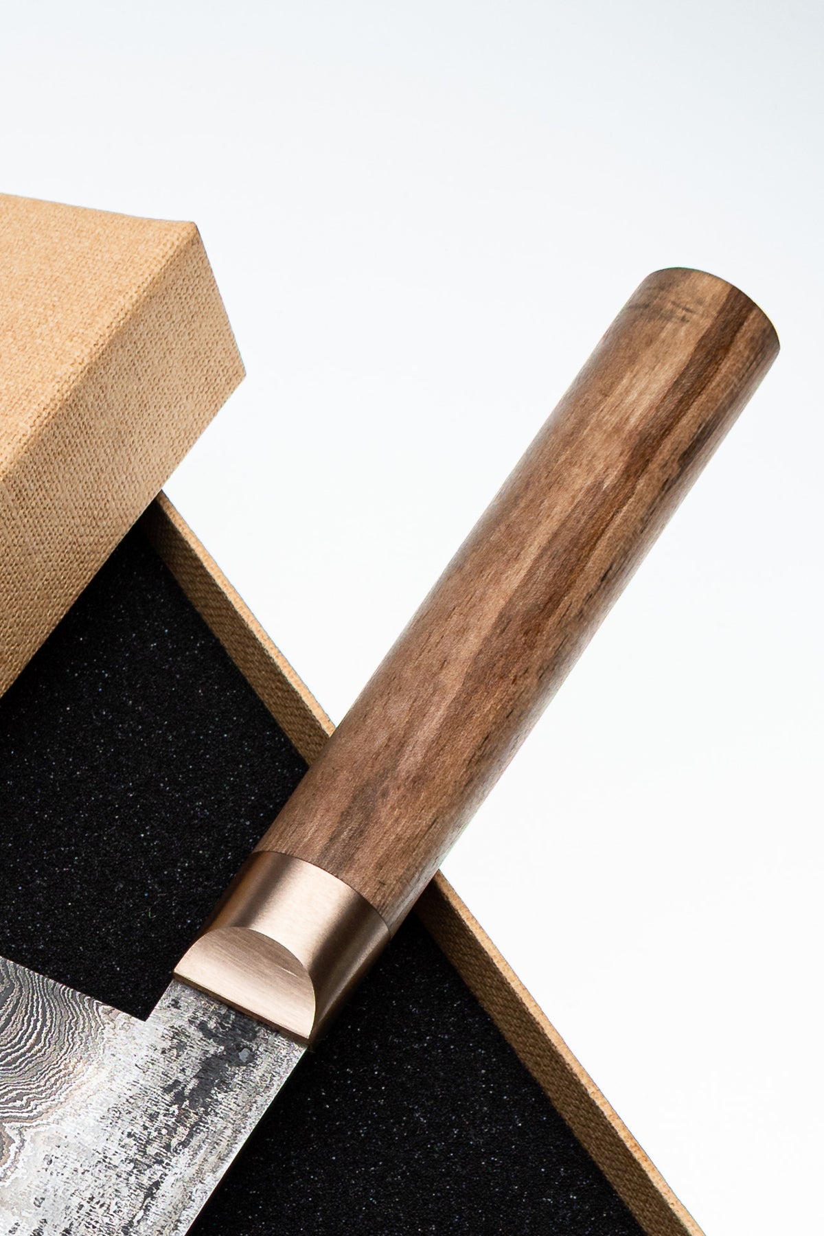 Damast-Santoku 500L Walnuss