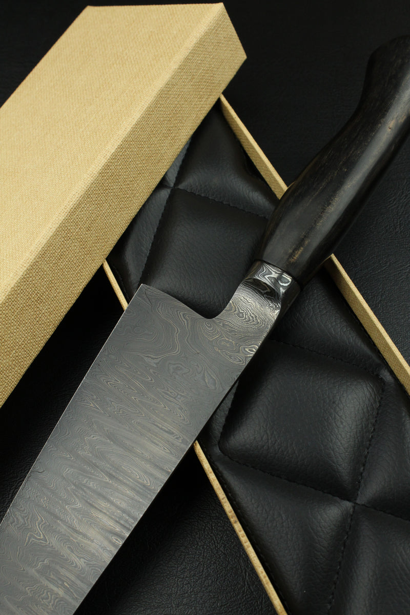 Gyuto 205 Black Ebony Dark Damascus