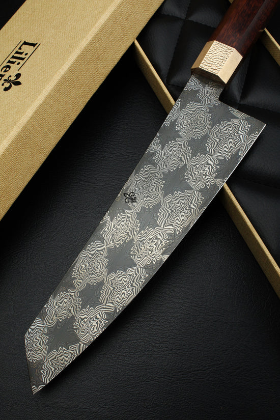 S Damascus K-Tip Santoku Snakewood
