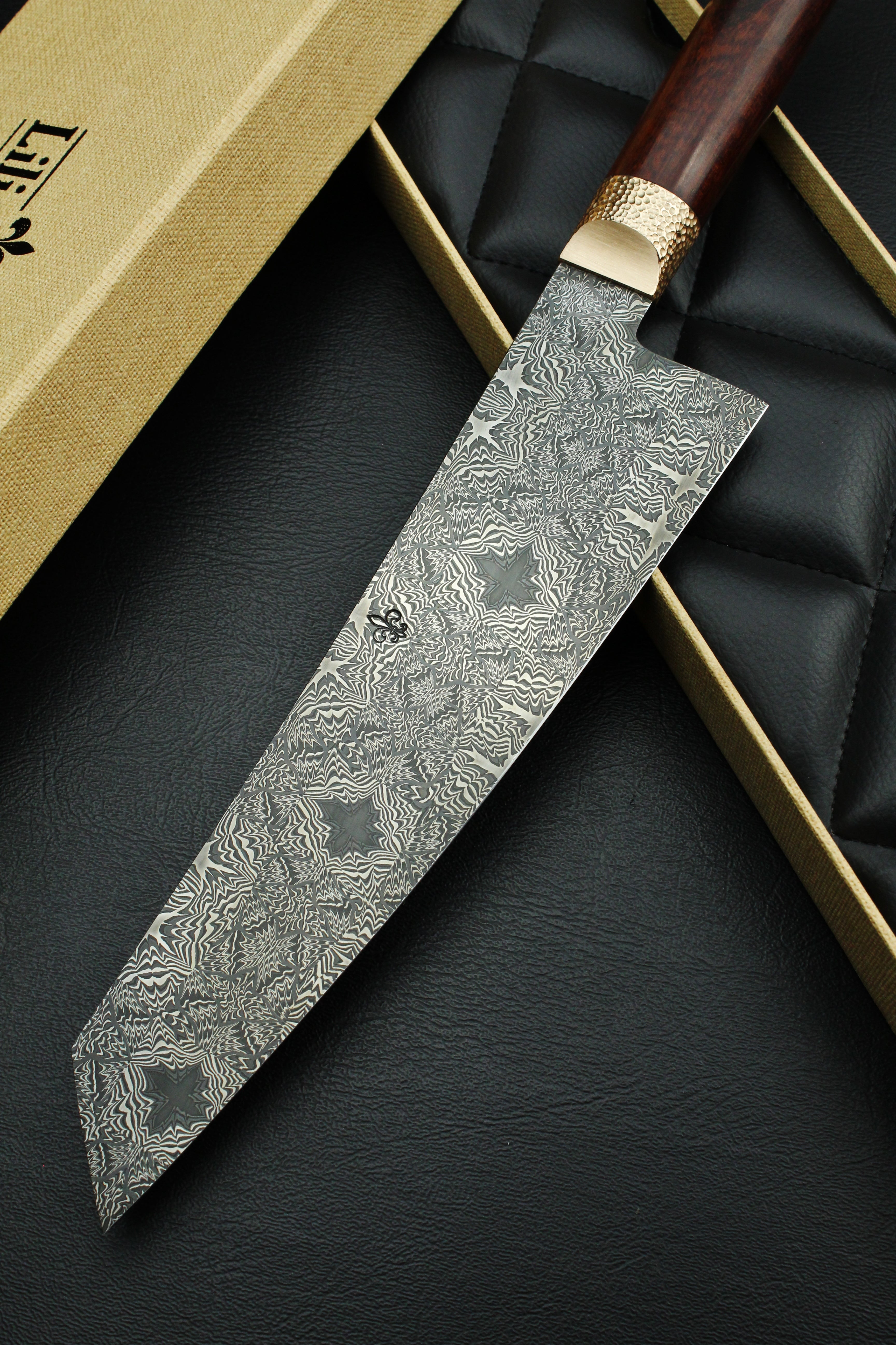 S-Damascus Gyuto Snake Oval