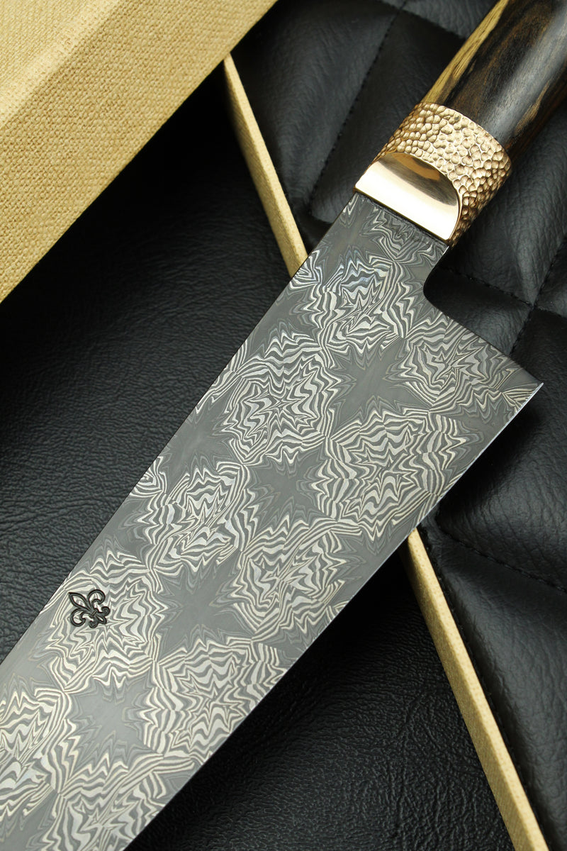 Gyuto Black Star B&W Ebony Oval