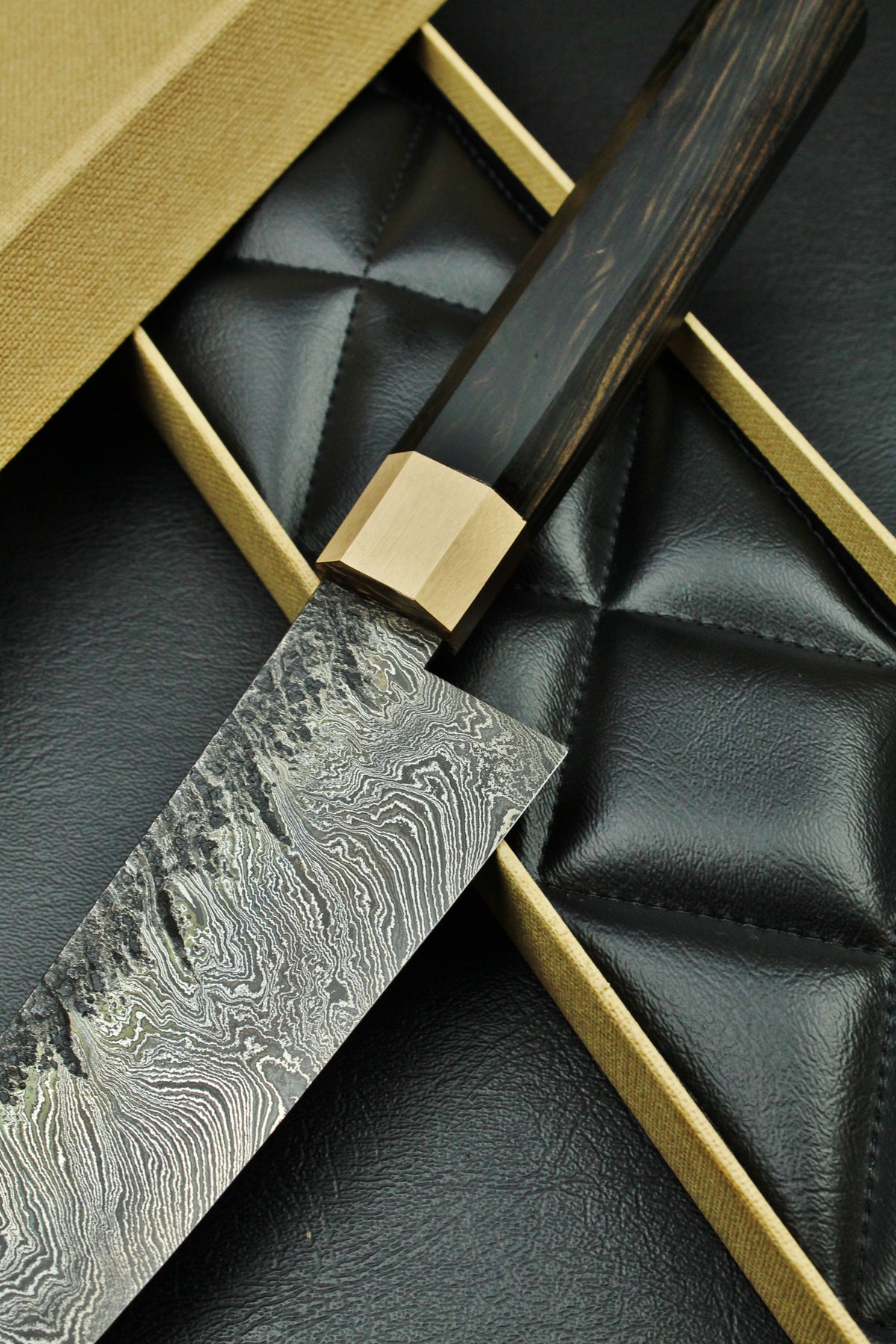 Damast-Gyuto 215, achteckig, 2,3