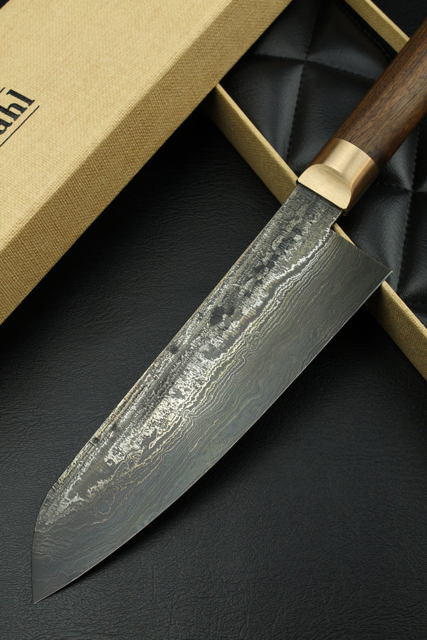 Damascus Santoku 320L German Walnut