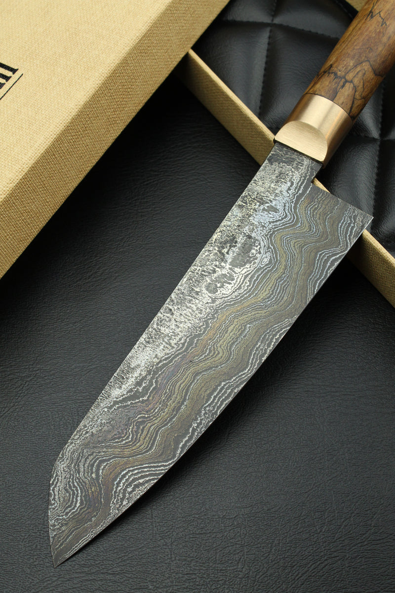 Damascus Santoku 500L German G-Walnut