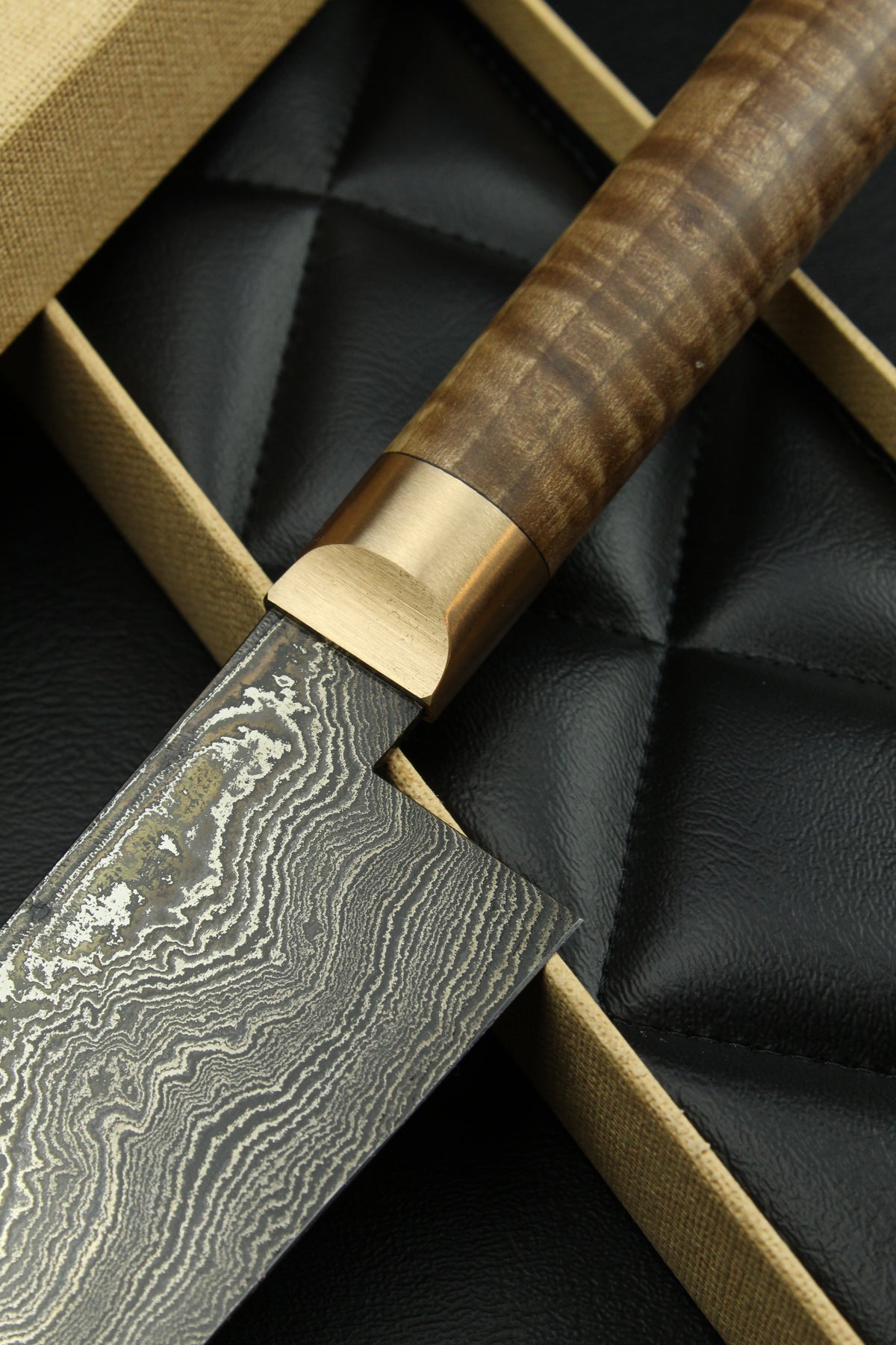 Damast-Santoku 500L German GR-Walnuss