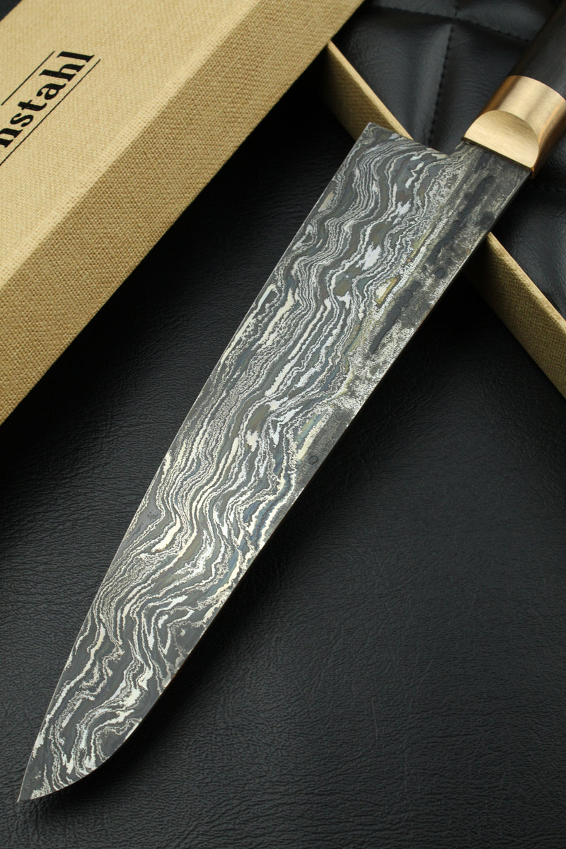 Damascus Gyuto HK black ebony 1.4