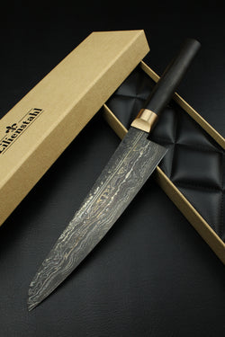 Damascus Gyuto HK black ebony 3.0