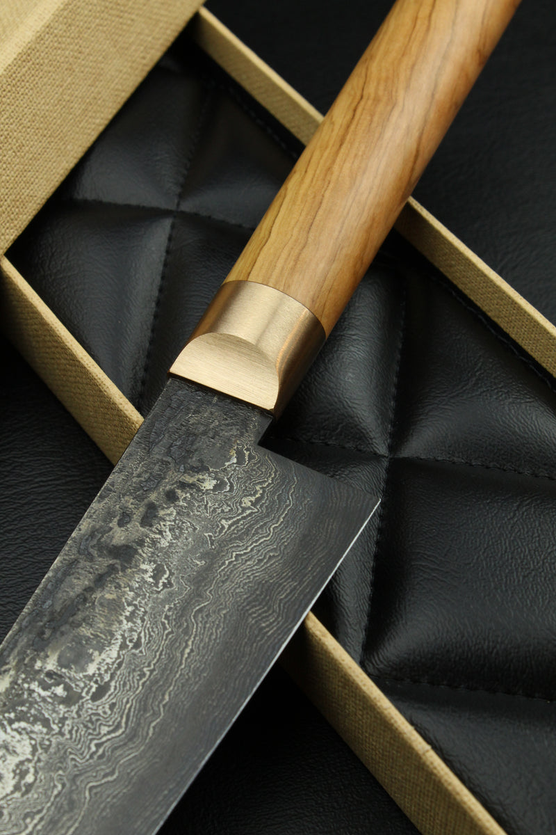 Damascus Gyuto 320L Olive Oval 2.0