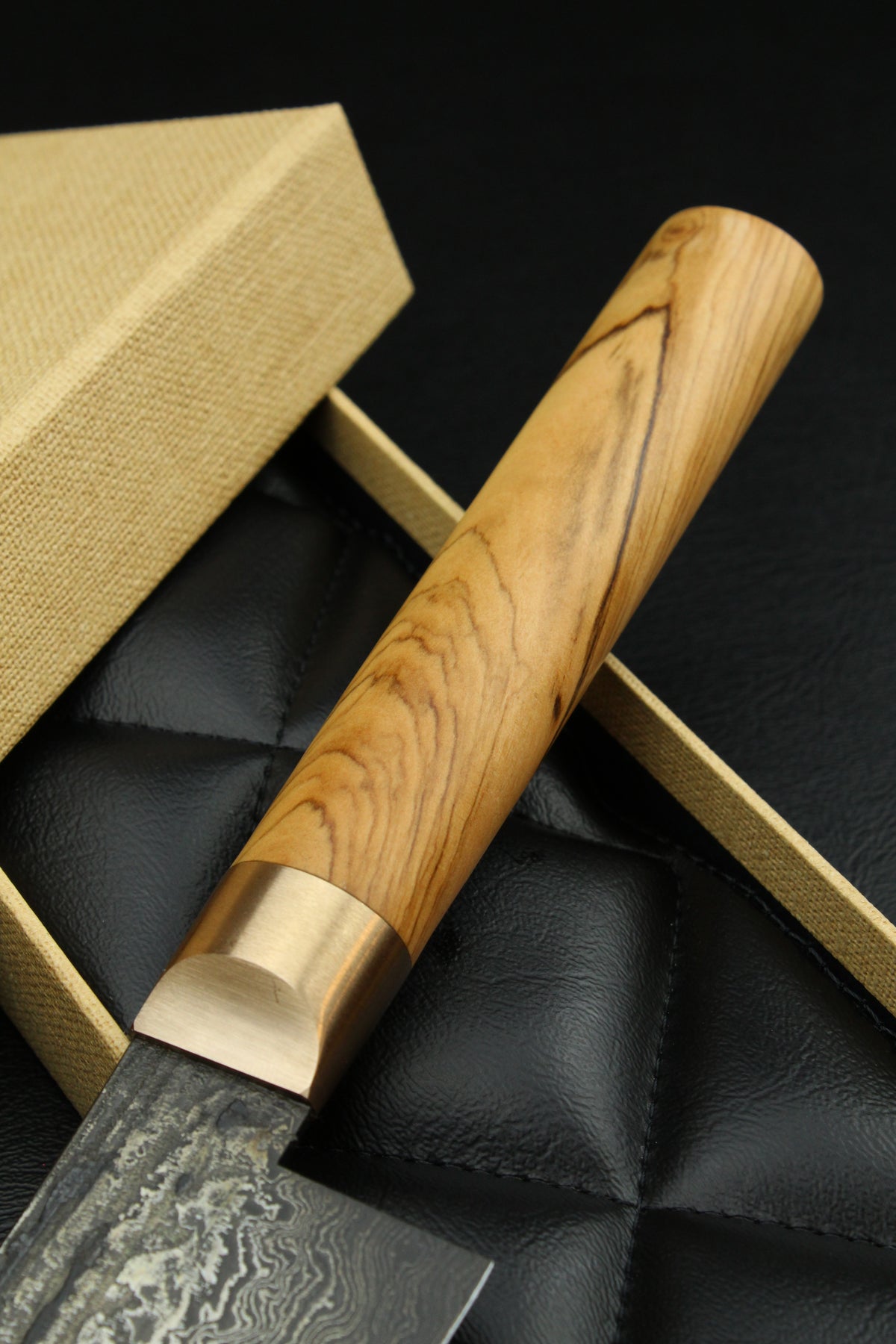Damast-Gyuto 320L Olive Oval 3.0