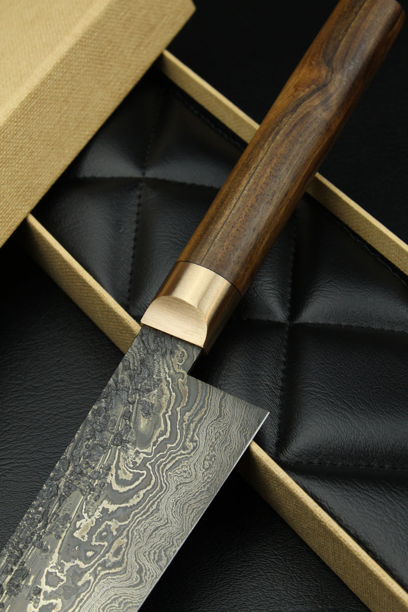 Damascus Santoku 320L Oval