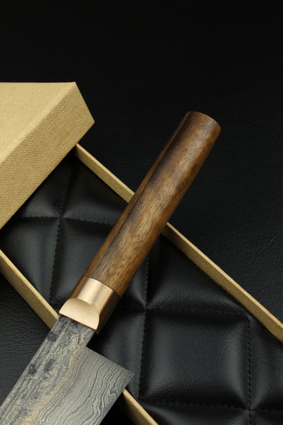 Damast-Santoku  500L Oval Patina