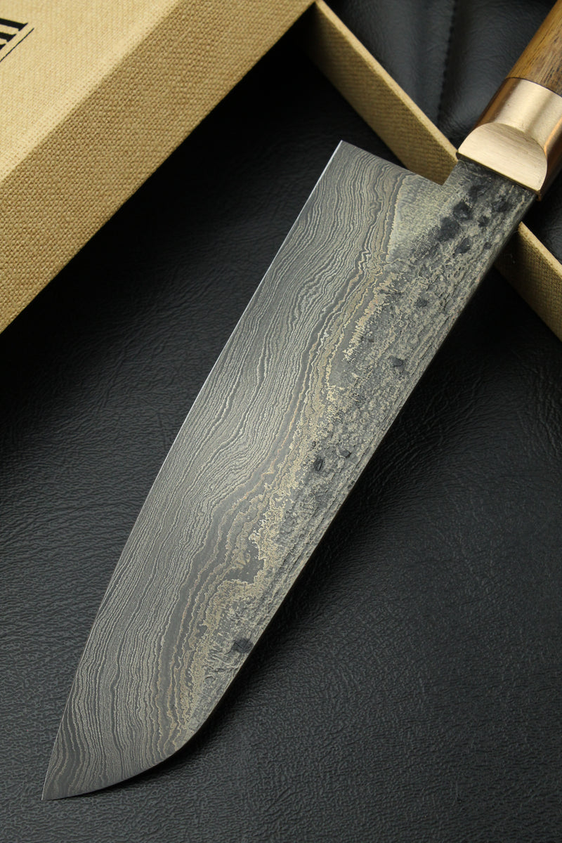 Damascus Santoku  500L Oval Patina