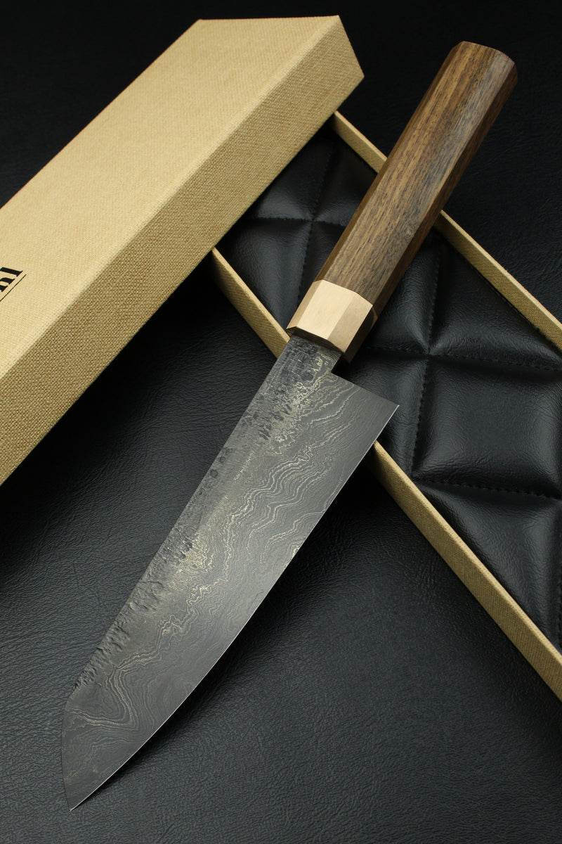 Damascus Santoku 500L Octagonal Patina 1.0