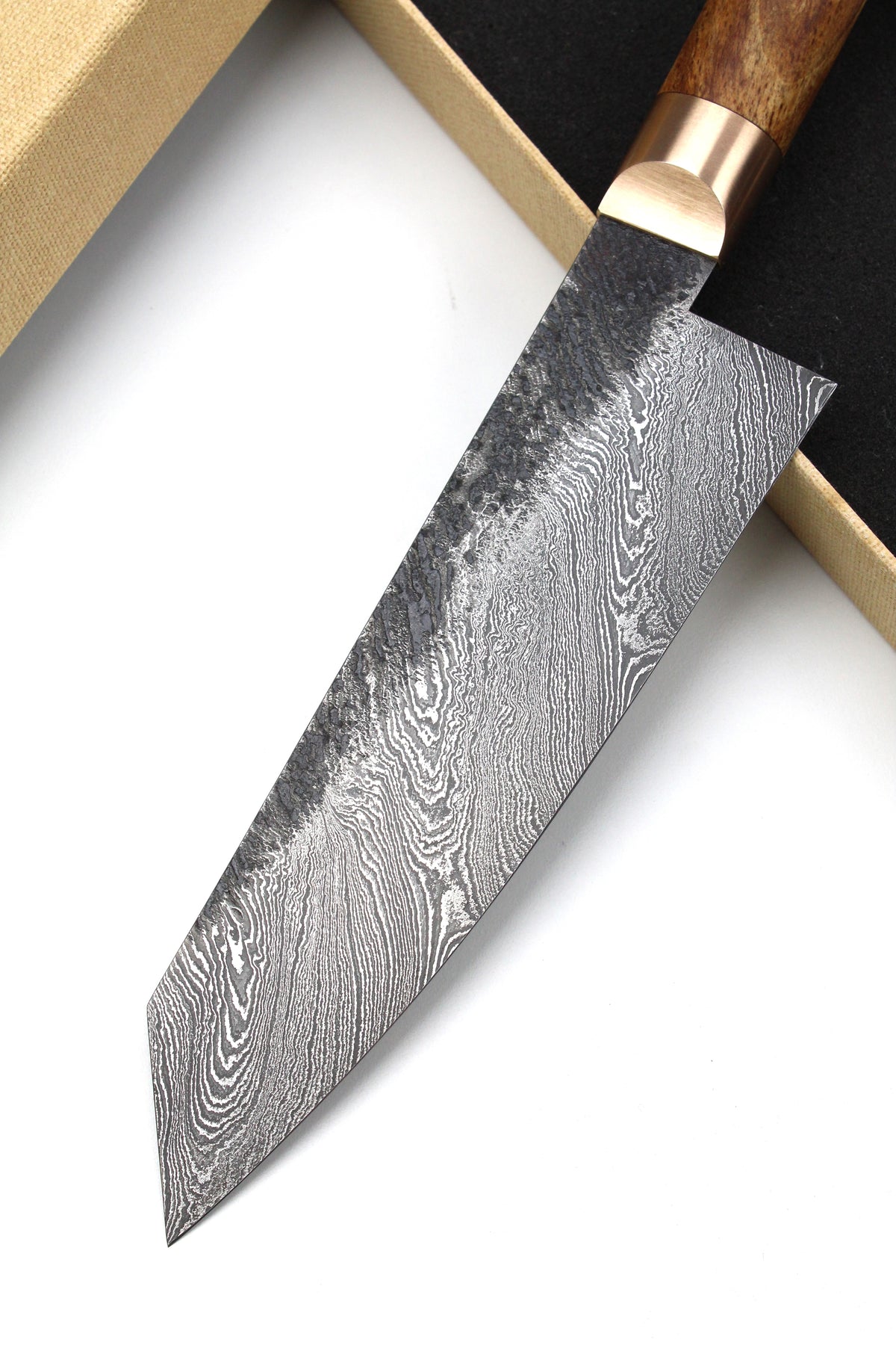 Damast-Santoku 320L Buche