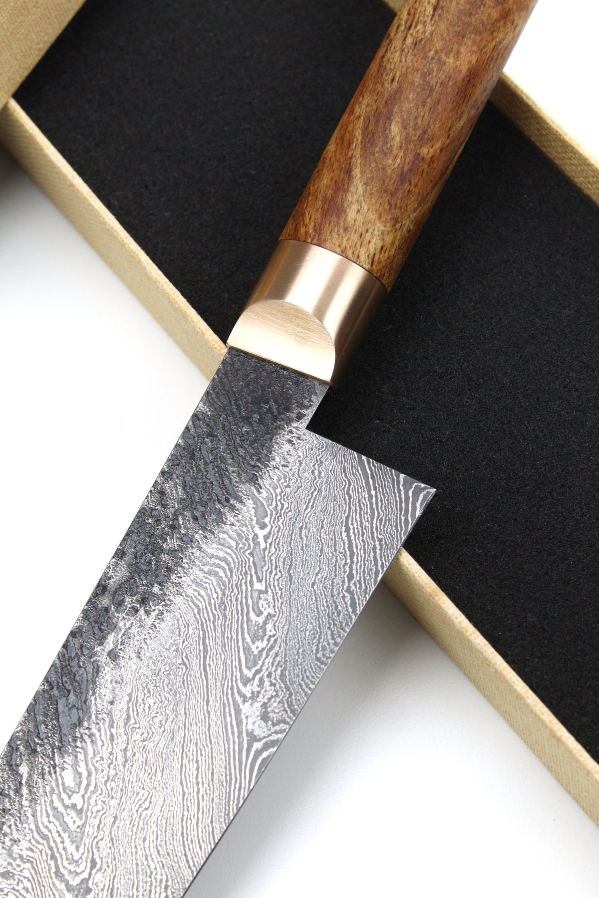 Damast-Santoku 320L Buche