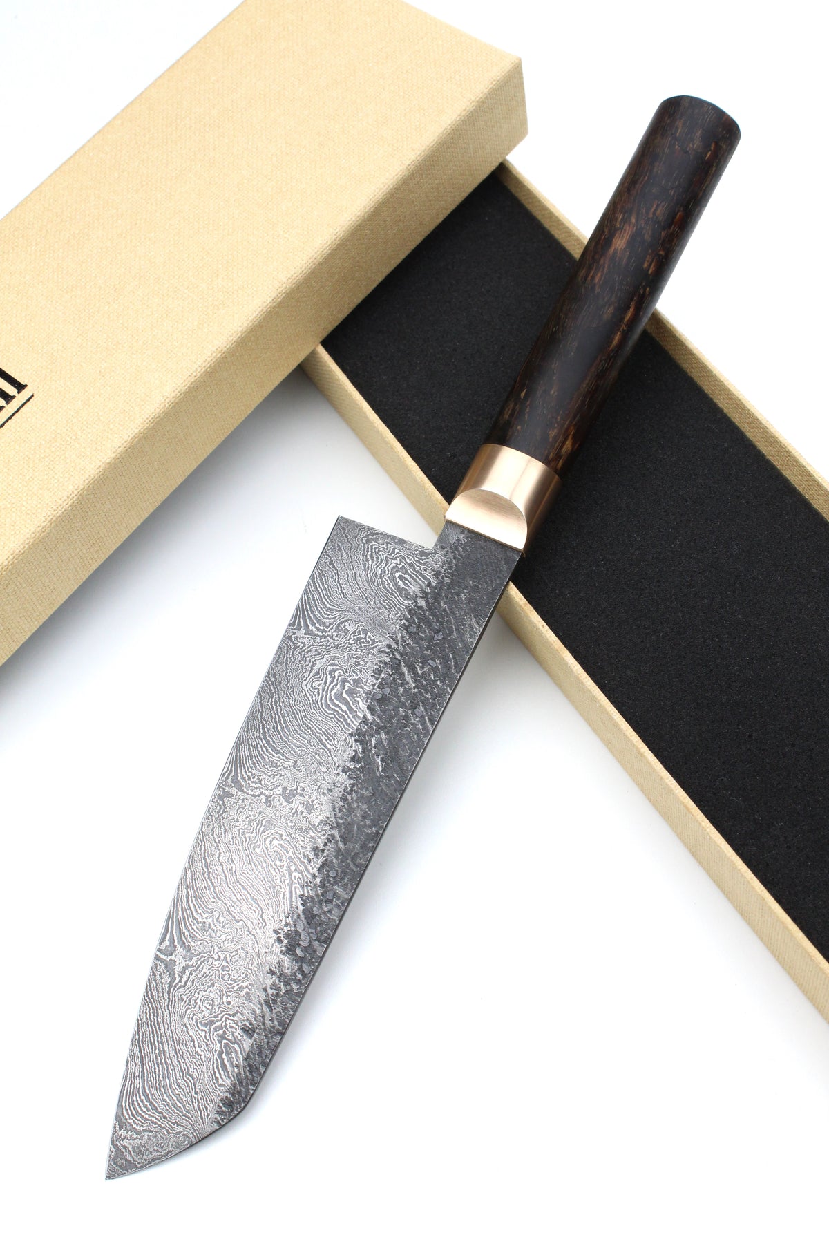 Damast Santoku 320L Torsion Walnuss