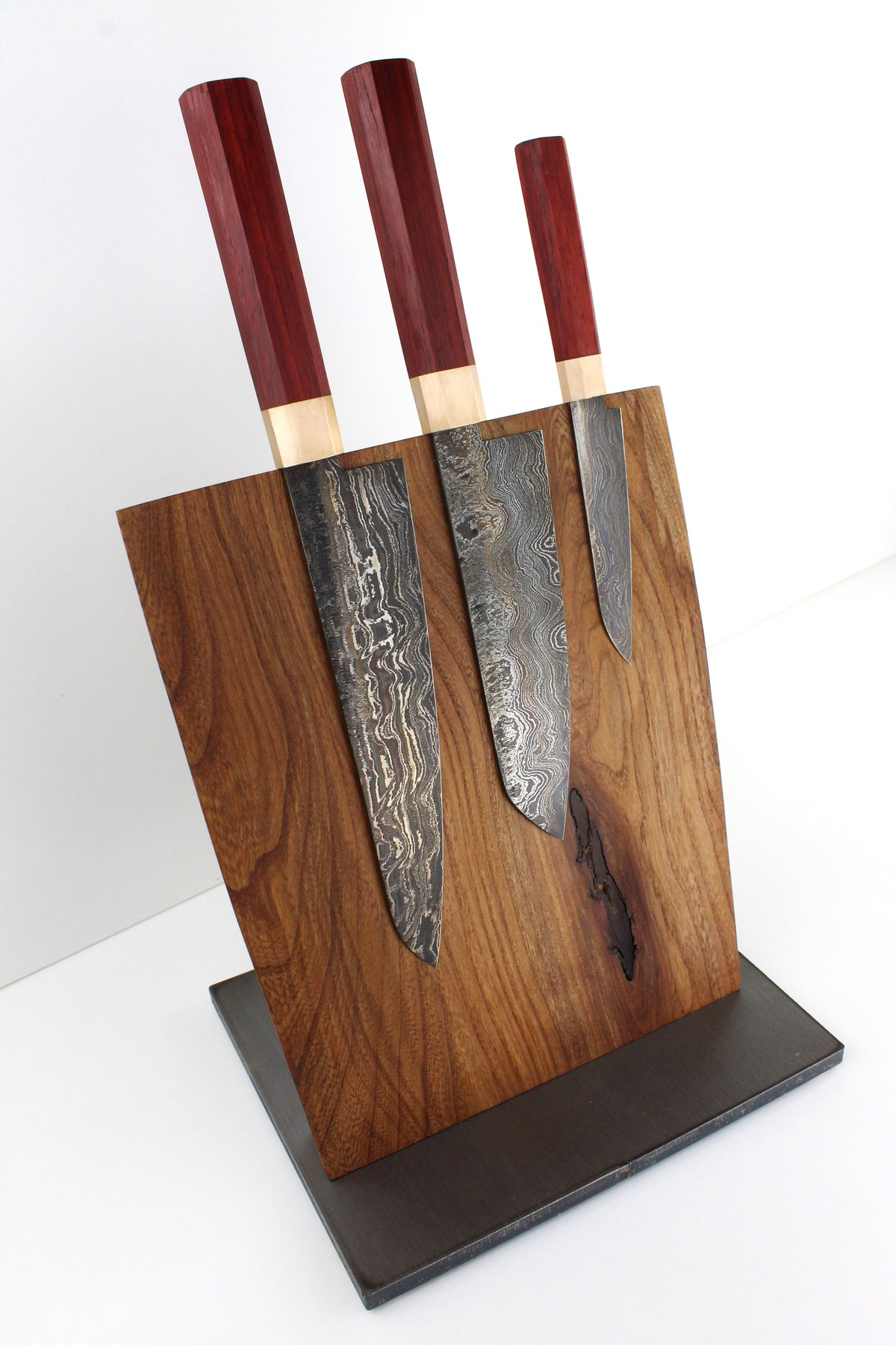 Premium-Messerset Achteck Padauk