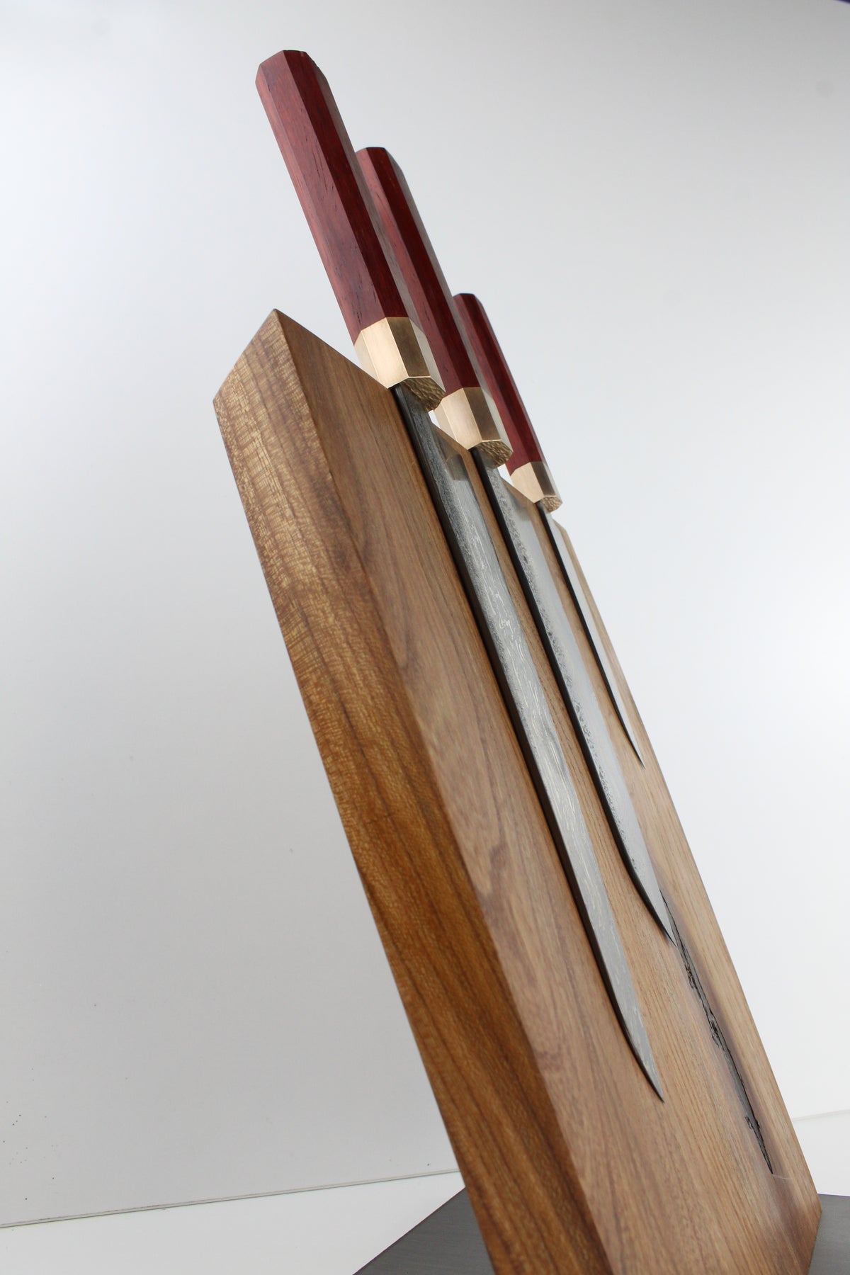 Premium-Messerset Achteck Padauk