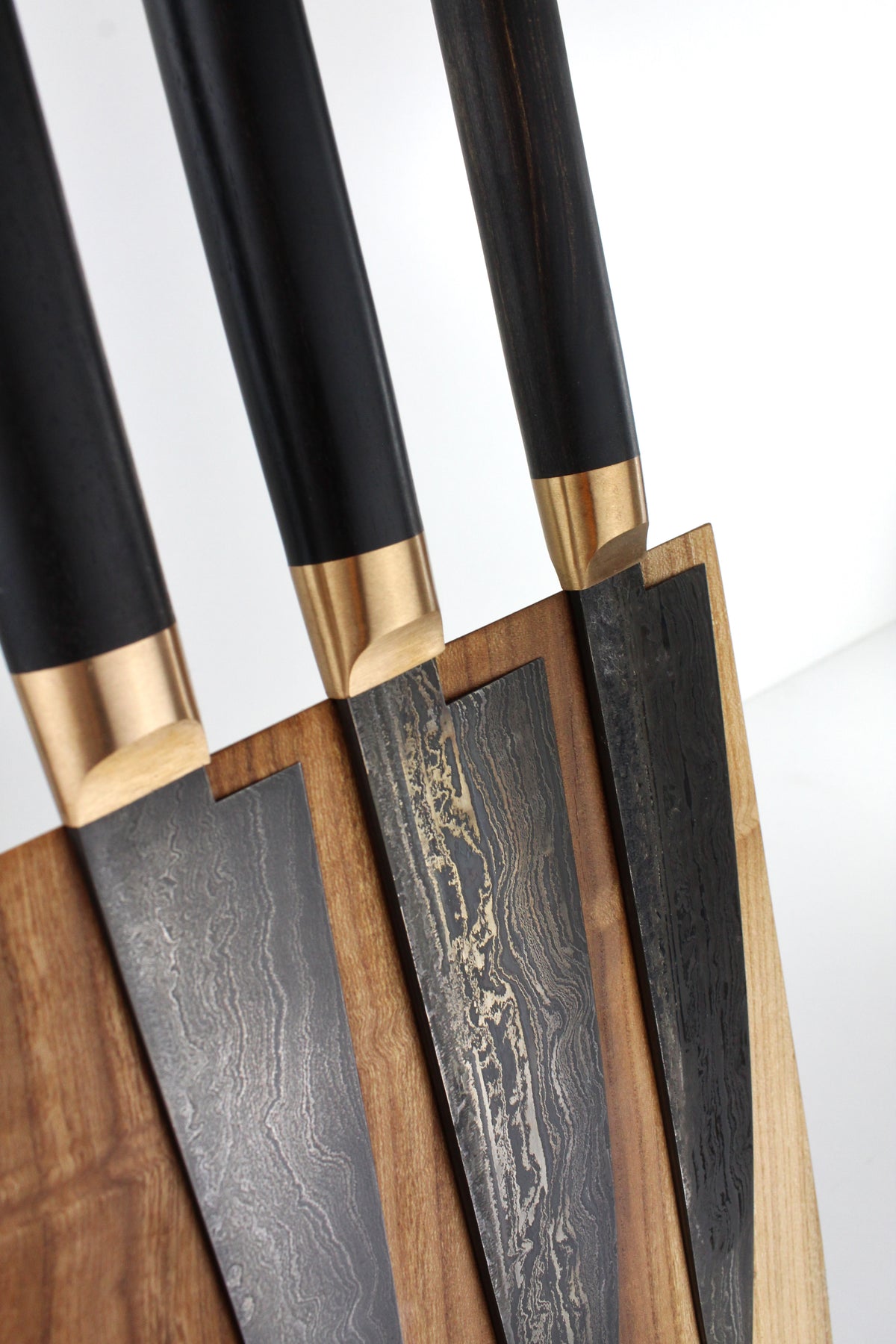 Premium-Messer-Set aus schwarzem Ebenholz