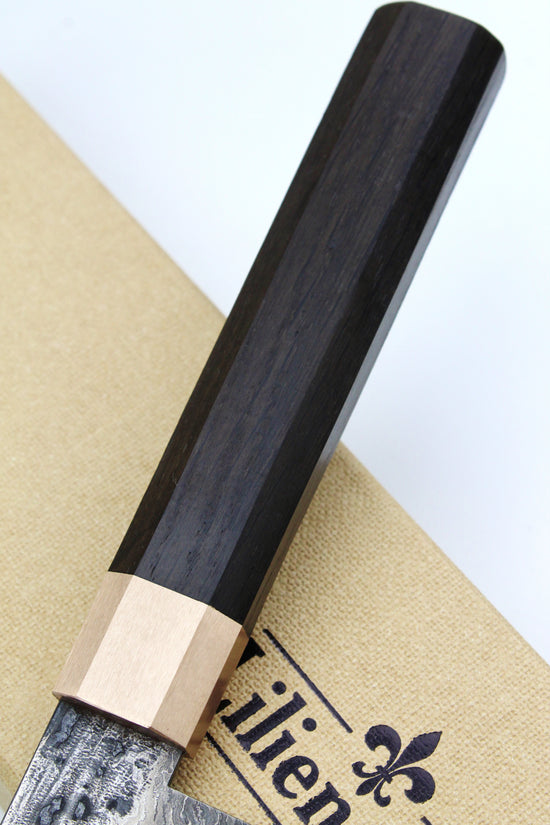 Damascus Gyuto Bog Oak Octagonal