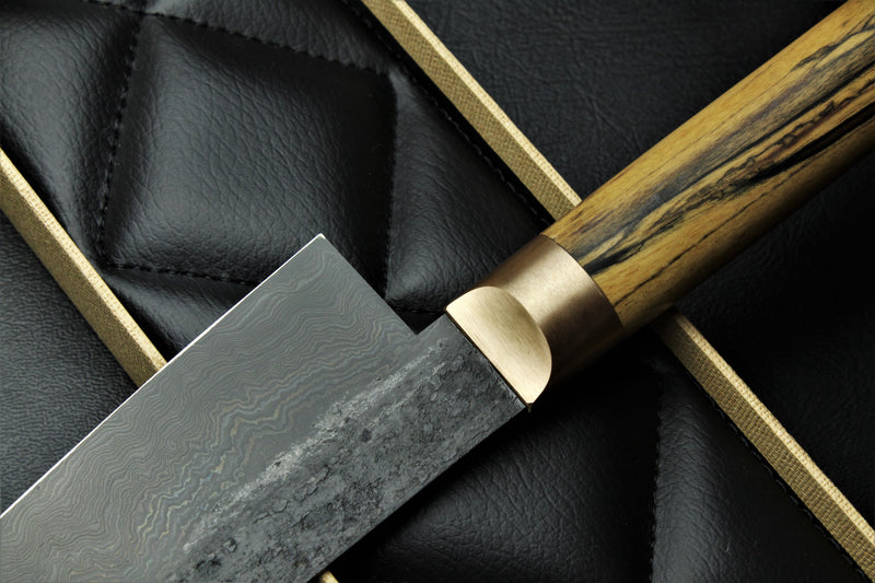 Gyuto 2 Black Damascus B&W Royal Ebony