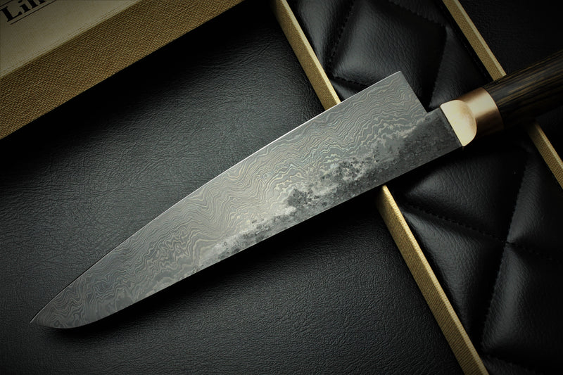 Gyuto 1 Black Damascus B&W Royal Ebony