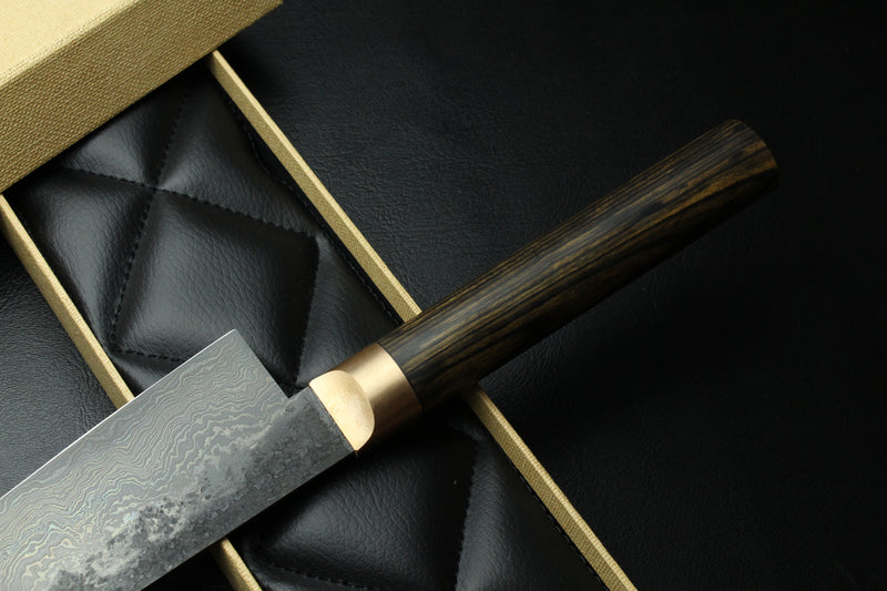 Gyuto 1 Black Damascus B&W Royal Ebony