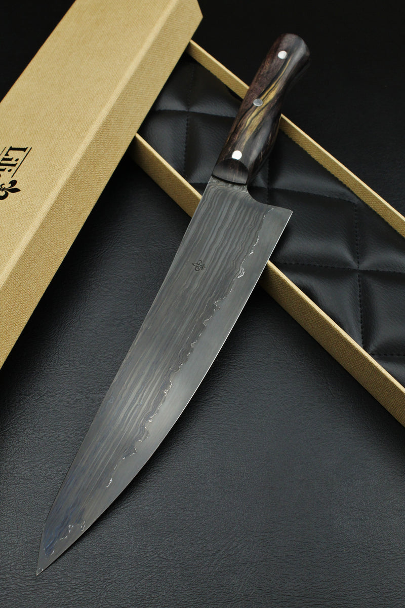 Chefknife 240 B&W ebony stabilized