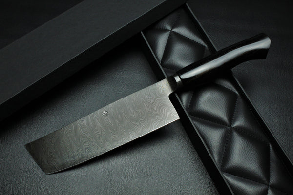 Nakiri 180 black ebony all black patina